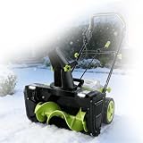 20-Inch Cordless Snow Blower with Spiral Auger, Electric Snow Blower, with Dual LED Headlights 20-Inch Clearing Width, Easy to Store and Transport for Home Winter Maintenance