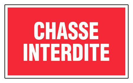 Panneau Chasse interdite - Rigide 330x200mm - 4160122