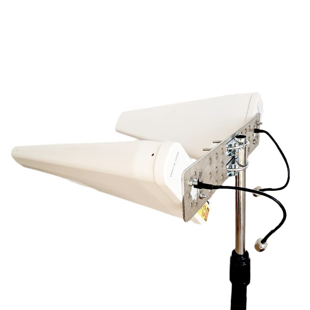 Antenna mobile 5G MIMO LPDA brevettata ad alto guadagno, 600–6000 MHz, banda larga, ampia larghezza del fascio, cavo equivalente LMR600 a ultra basse perdite, pronta per 5G, 4G, LTE, 3G, WiFi 6E