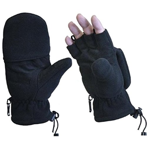 4395 Fleece Sniper Gloves fingerless gloves with hood (Large)