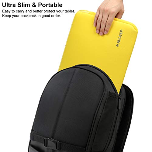 Auleep 13-14 Inch Laptop Sleeves, Neoprene Notebook Computer Pocket Tablet Carrying Sleeve/Water-Resistant Compatible Laptop Sleeve For Acer/Asus/Dell/Lenovo/Hp, Yellow #TOP5