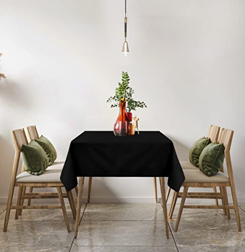 Nappe rectangulaire lavable noire pour fêtes et mariages de 2 - 7
