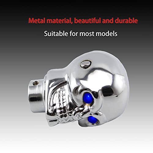 Asubha Skull Shift Knob, Skull Gear Shift Head Resin Shifter Knob, Automatic Car Stick Shift Handle, Universal Skull Head Gear Shift Knobs Fit Most Automatic Transmissions (Blue) #TOP3