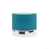 Altoparlante portatile portatile con luci LED vivaci e funzionalità wireless per un facile divertimento musicale (blu)