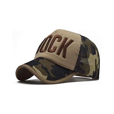 XibeiTrade Camo Cotton Net Baseball Cap Camouflage Street Men Women Hip Hop Hat (Khaki) Cover