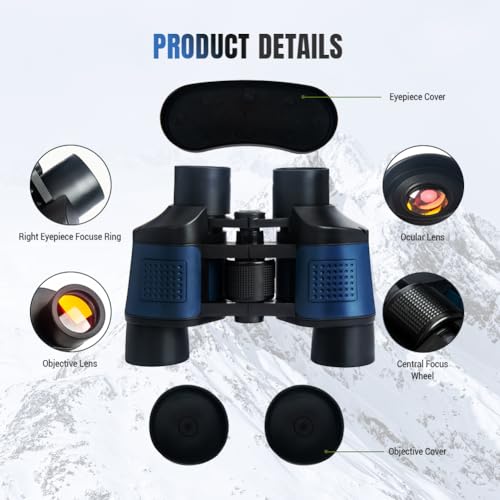 Binoculares compactos 20x50 para adultos impermeables miniatura 7