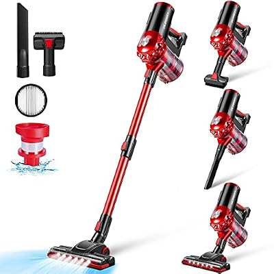 elezon A200 Cordless Vacuum Cleaner, Stick Vacuum with Powerful Suction, 38 Mins Runtime, Rechargeable Battery, HEPA Filter, Portable Lightweight Vacuum Cleaners for Home, Hard Floor, Pet Hair