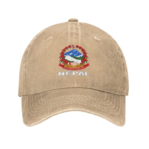 Sun Protection Casquettes Armoiries du Népal, Drapeau, Emblème Népalais Vintage Casquettes De Golf Casual Chapeau pour Entraînements Jogging Golf
