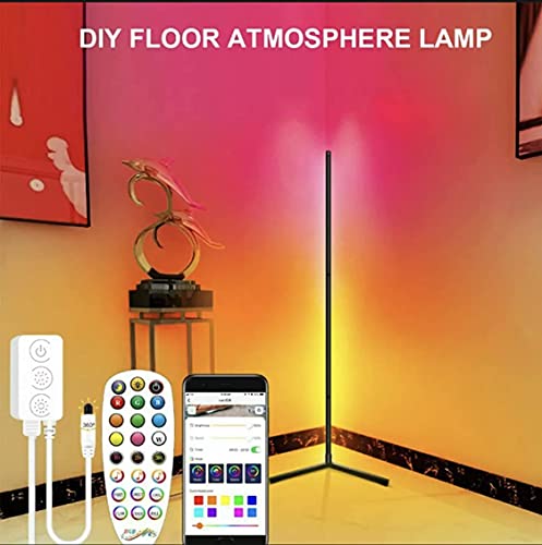 Modern-Bright-LED-Corner-Floor-Lamp-with-Remote-Smart-Bluetooth-App-Control-RGB-Color-Changing-Standing-Lamp-Corner-Wall-Lighting-for-Home-Decor-Living-Room-Bedroom-Party