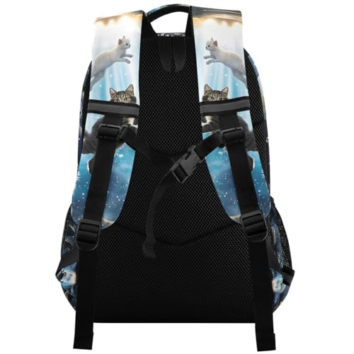 ALAZA Ufo Cats School Backpack for Girls & Boys, Kids Laptop Bookbag with Reflective Strip 17in3