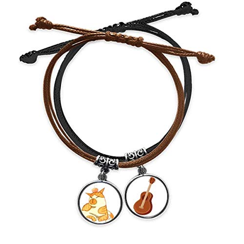 Pulsera cuerda mano cadena cuero guitarra pulsera para lucir en conciertos y salidas urbanas