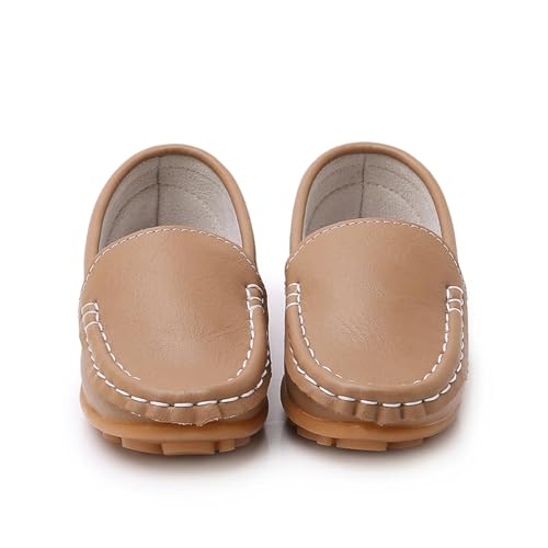 Image of RVROVIC Kids Girls Boys Slip-on Loafers Oxford PU Leather Flats Shoes(Toddler /Little Kid)