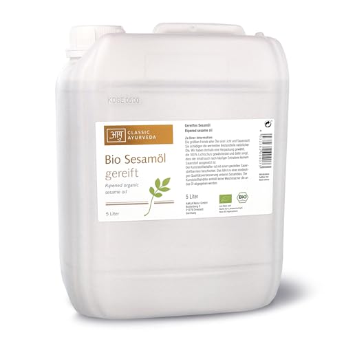 Classic Ayurveda - Aceite de sésamo, madurado (estación de distribución) – 1 paquete (1 x 5000 ml) – Bio
