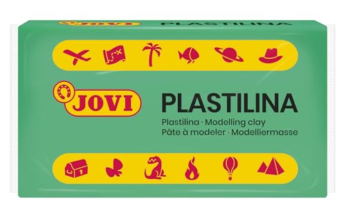 Jovi - Plastilina, Pasta Da Modellare A Base Vegetale, 30 X 50 Grammi, Colore Verde Chiaro, Grande Plasticità, Senza Glutine, Ideale Per Bambini A Partire Dai 2 Anni (7010) - 2