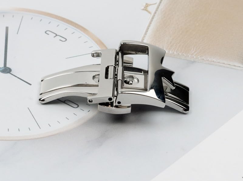 Boucle de montre en acier robuste pour bracelet Constantin argenté 20mm - 6
