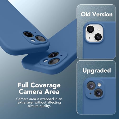 Image of Magnetic for iPhone 14 Case, Compatible with MagSafe, [Full Camera Protection][Screen Protector] Silicone Shockproof Protective Phone Case for iPhone 14 6.1 inch, Lake Blue