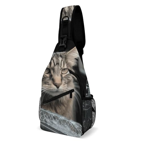 Bolsa de hombro cruzada con estampado original para uso exterior