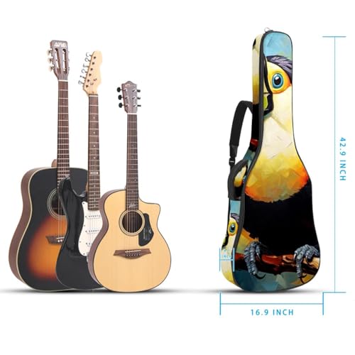 JRHEJTFZ Housse pour guitare acoustique de 1,9 cm d’épaisseur – Imperméable – Durable et élégant – Big Toucans, Multicolore., 42.9×16.9×4.7 in, Motif imprimé tendance - Les Beatles, Paul McCartney, John Lennon, RIngo Starr, George Harrison JRHEJTFZ Housse pour guitare acoustique de 1,9 cm d'épaisseur - Imperméable - Durable et élégant - Big Toucans, Multicolore., 42.9x16.9x4.7 in, Motif imprimé tendance – Image 6