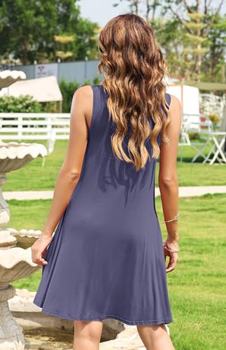 Image of AUSELILY Women's Sleeveless V Neck Mini Dress Beach Cover Up Swimwear Bathing Suit Sundresses with Pockets 2026 New