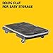 Rubbermaid Commercial Products Convertible Folding Utility Dolly/Cart/Platform Truck with wheels, 250 lbs Capacity, for Moving/Warehouse/Office
