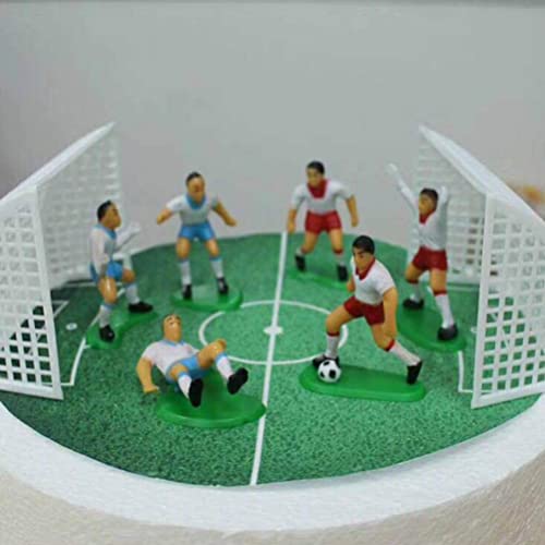Healeved 8 Peças De Bolos De Jogador De Futebol Toppers Figuras De Futebol Futebol Tema De Futebol D