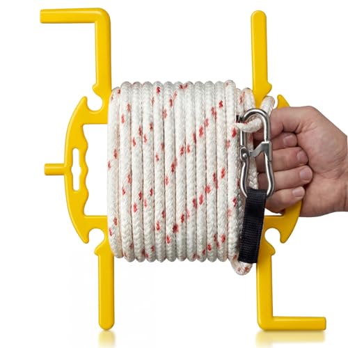 Konohan 1 Pcs Anchor Rope Winder Large Heavy-duty Cord Spool Organizer with Handle Holds up to 150 Feet for Boats Docks Kayaks Paddleboards Anchor Mooring Lines Ski Tube Robes