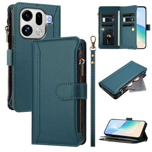 Housse Oppo Find X9 Pro portefeuille vert pour simplifier vos sorties et voyages quotidiens