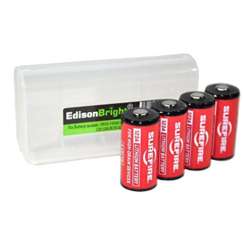 12 Pack Surefire Cr123A Lithium Batteries (Made In Usa) Sf123A With Edisonbright Bbx3 Battery Carry Case Bundle #TOP3