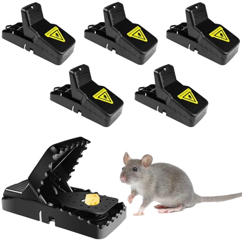 Binnan Trampas para Ratones, 6 PCS Trampa Profesional, Profesional Ratoneras para Casa Exterior y Interior, Trampa Reutilizable para Ratón