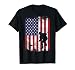 American Flag Ice Hockey Player Vintage Patriotic Men Women T-Shirt