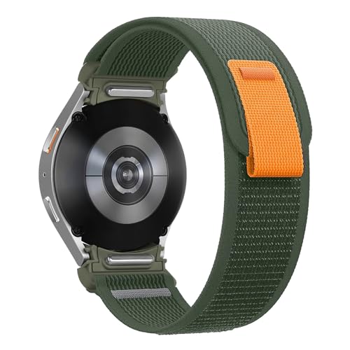 [�����ȓX] �g���C�����[�v�o���h �ɓK��Samsung Galaxy Watch 7 6 5 4 44mm 40mm/FE/5 Pro 45mm �i�C�����R���A�u���X���b�g Watch6 Classic 47mm 43mm �X�g���b�v(Military 
