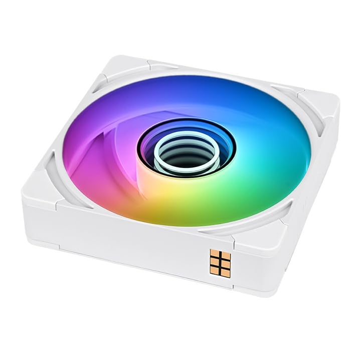 Image of Thermaltake CT120 EX Infinity ARGB Sync 3 Pack; Infinity Mirror Hub; 120mm x 28mm; PWM 500~2000 RPM; MagForce 2.0; Airflow 68.20 CFM; 5V 3-Pin Motherboard Sync; 3-Pack; Snow; CL-F243-PL12SW-A