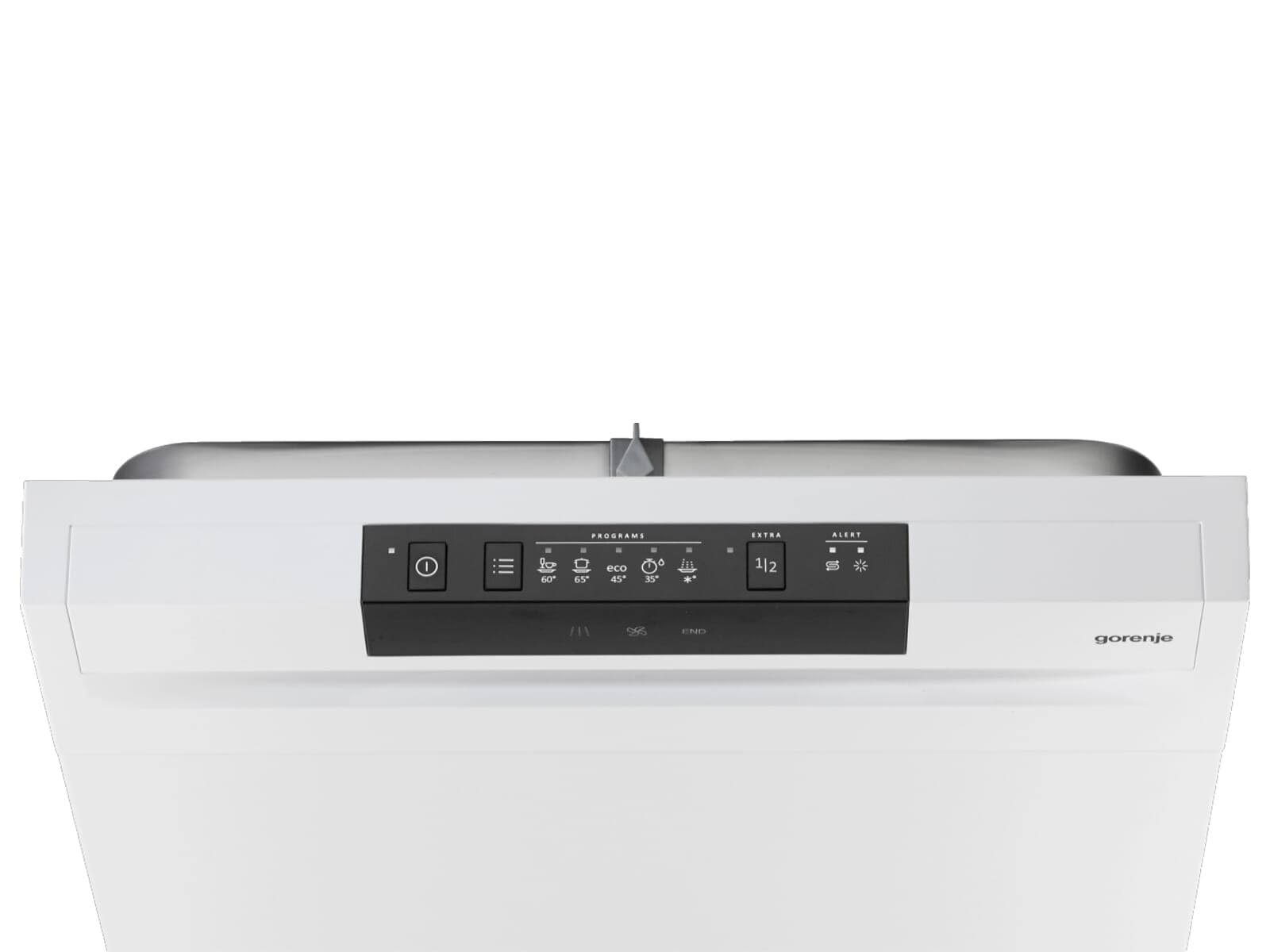 Gorenje GS 520 E15W - Lavavajillas independiente, 45 cm, 9 cubiertas, 5 programas, programa de limpieza de 1 h, cesta superior regulable, protección contra desbordamiento, color blanco