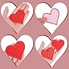 4 Pcs Red Heart Patch, Red Heart Applique Iron on Patches Reds Sew on Hearts for Sewing Clothes, Dress, Hats, Shirts #4