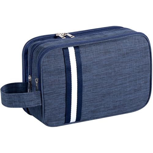 Trousse de Toilette Hommes et Femmes Sac de Toilette Accessoires de Voyage Trousse Maquillage Sac Cosmétique Organisateurs (Bleu Marine)