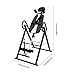 YUNLAIGOTOP Inversion Table, Gravity Heavy Duty Inversion Table, Extended Ankle Lock Handle with Headrest & Adjustable Safety Belt, 330.7 Lbs Load Capacity, Back Pain Relief Kit - Black