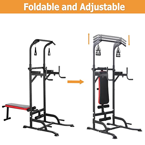 TLGREEN Power Tower Workout Dip Station Sbarra