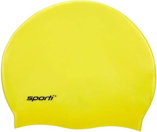 Sporti Silicone Swim Cap for Women and Men, Adult, Vibrant and Lightweight Swimming Cap, Non-Slip, Easy Wear and Removal, Protects Hair