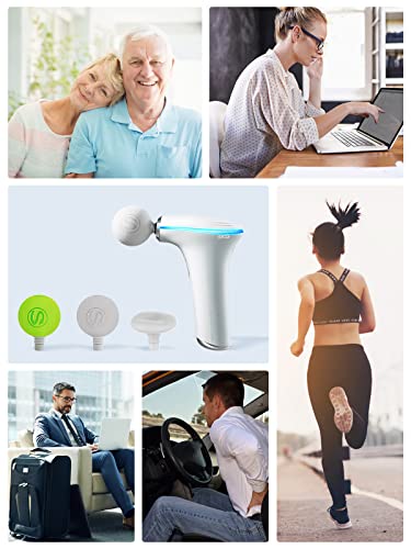 Skg Massage Gun-Mini Massage Gun Deep Tissue-Pocket-Sized Percussion Muscle Massager Gun For Back Neck Muscle Relieve, Portable & Ultra Small & Quiet & Fast Charge, F5(White) #TOP6