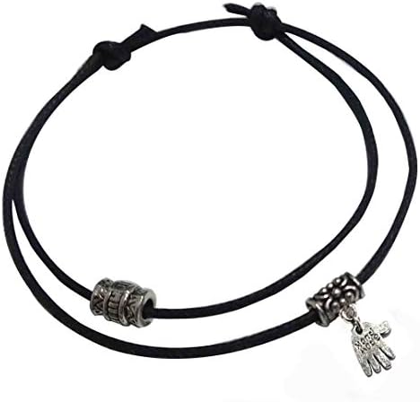 GURJARI JEWELLERS Adjustable Black Thread Anklet with Oxidised Beads For Girls