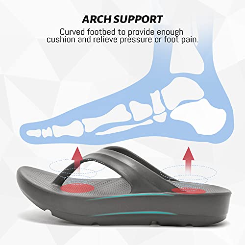 Image of FUNKYMONKEY Women's Comfort Flip Flops with Arch Support - Lightweight EVA Thong Sandals for Walking, Beach, and Daily Wear - Cushioned Footbed & Anti-Slip Sole