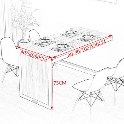Bureau d'ordinateur multifonction mural rabattable pour coin repas ou studio