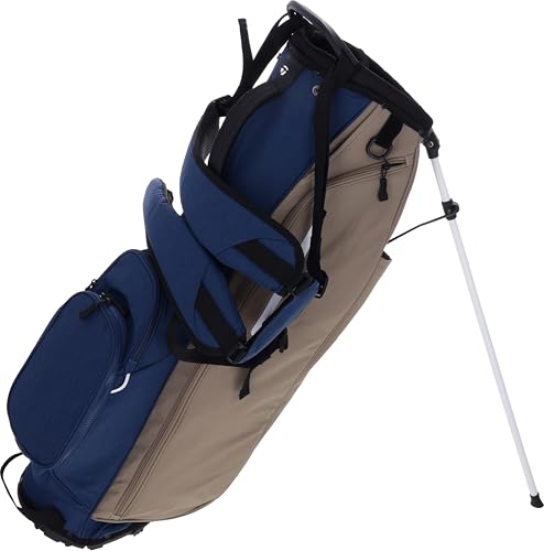 TaylorMade FlexTech No Logo Navy Tan Stand Golf Bag