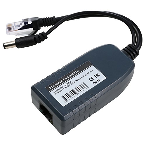 UHPPOTE DC12V Power Over Ethernet PoE Splitter Adapter Injector con conector Lightning miniatura 3