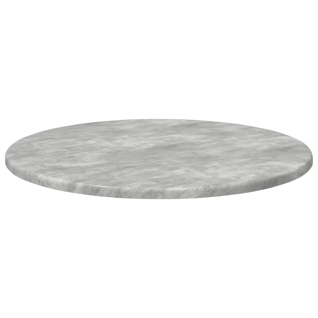 Tischplatte Betongrau 50 x 50 cm Holzwerkstoff rund Modernes Design Robust und Langlebig Gartentischplatte für Outdoor & Indoor Terrasse Balkon und Küche