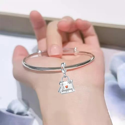 Abalorio de bolsa de la compra LSxAB de plata para pulseras Pandora 5