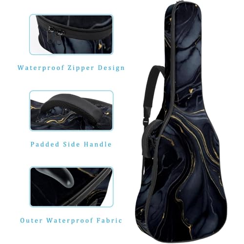 Housse guitare basse premium motif marbre imperméable