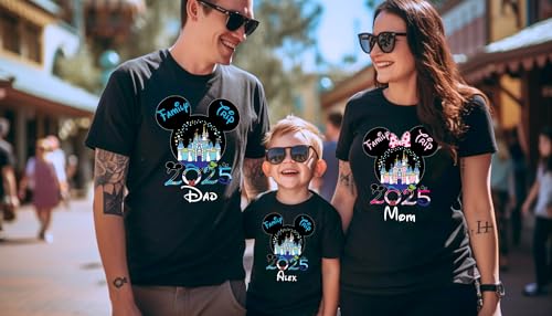 Family Vacation Shirts 2025 Family Matching Shirts Family Trip Essentials Custom Destination Text2