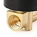Baomain 3/8 inch Brass Electric Solenoid Valve, DC 12V Normally Closed, Pneumatic Valve for Water Air, 2w-040-10