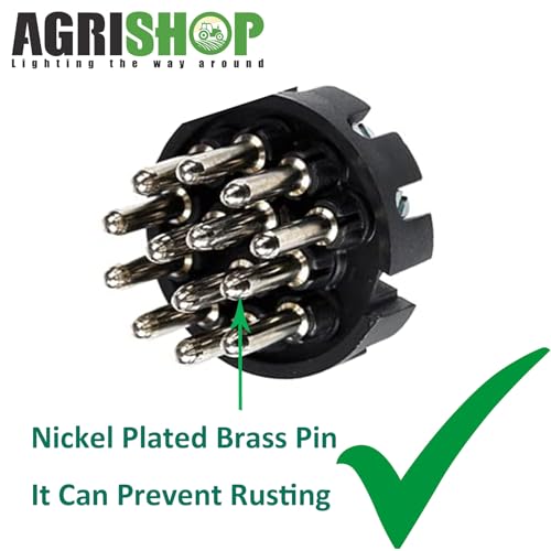 AGRISHOP Anhänger Stecker 13 polig,13poliger Anhängerstecker Dreizehnpoliger Anhängerkupplung Stecker 13 polig